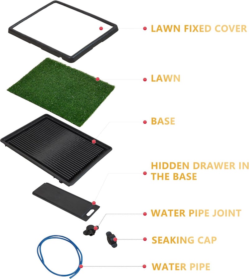 NESIGHTION Dog Grass Mat,Pet Toilet,Dog Potty Grass,Drainage Pet Toilet,Replace Pets Toilets,Suitable for The Vast Majority of Dogs and Cats.25 * 20 * 2 in - Image 3